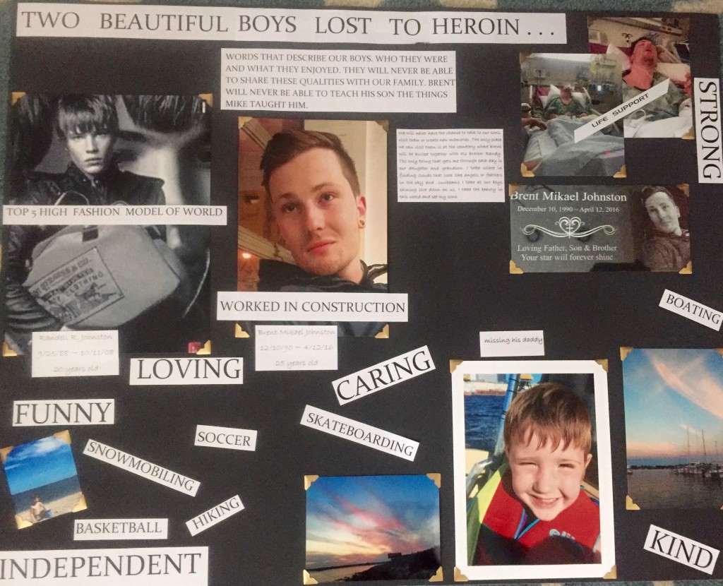 A collage of Brent and Randy, which their mother Karine made for the sentencing hearing of Timothy Paprocki. (Credit to Karine Heard)