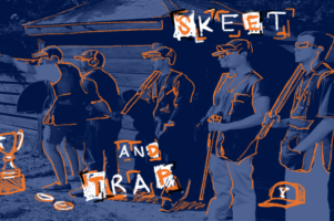 Yale Skeet & Trap team at their clubhouse.